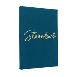 Hochzeitideal Family register 'Amore' made of bookbinding linen (turquoise)