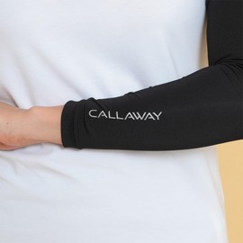 Callaway C25198201 Women's Arm Cover (Sweat Absorbent, Quick Drying, UPF 50, Cooling Effect), Golf,, 1010_Black