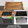 GarveeHome Acacia Noodle Board Stove Cover Wood with Handles for