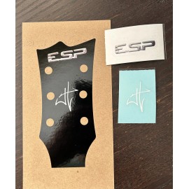 ESP James Hetfield ESP Truckster vinyl decal headstock logo 4  diy guitar project - For White & Gray Headstock