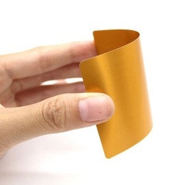 MTGHYARE 50 Pack 3.4 x 2.1 Inch Thickness 8Mil Blanks Metal Business Cards Blanks Aluminum Sheet Blank Engraving Metal Tags Materials for CNC Engraver Laser Engraving DIY Gift Cards (Dark Gold)