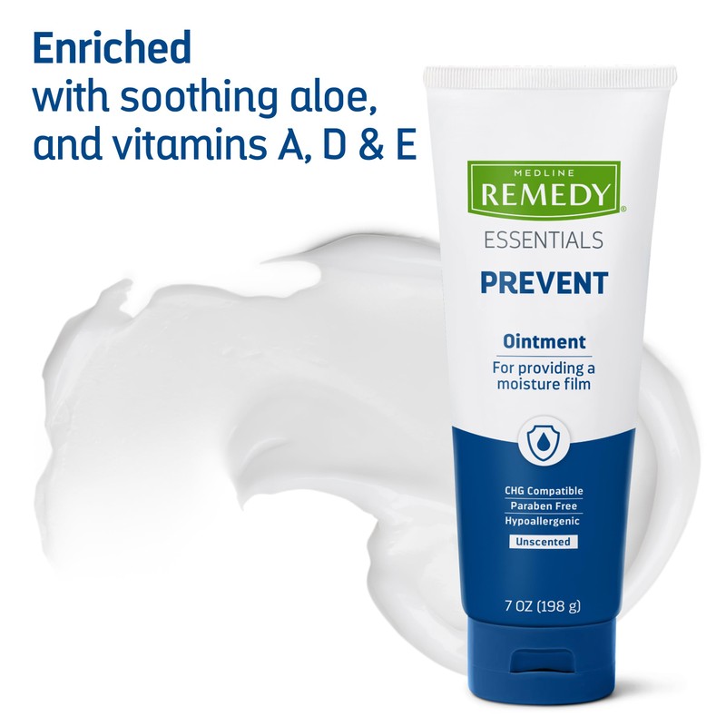 Medline Remedy Essentials Ointment (7 oz Tube), 12 Count, Unscented,