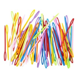 Pack of 100 needles, felting needles, sewing needles, embroidery needles, blunt, darning needles for wool, for sewing, weaving needles, plastic sewing needles, rivets, yarn needles, large eye plastic