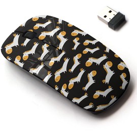 2.4G Wireless Mouse with Cute Pattern Design for All Laptops and Desktops with Nano Receiver - Cute Funny Horses