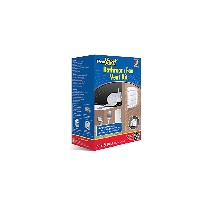 Bathroom Fan Vent Kit with, Wall Style