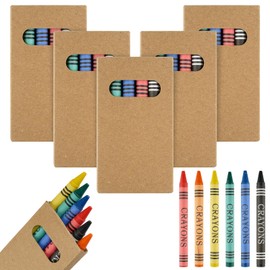 Svalor Mini Wax Crayons for Kids, 5 Packs Colouring Pencils Set with 6 Colouring Pencils, Colouring Pencils for Kids Art Drawing, Sketching and Colouring