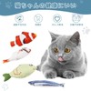 CANPLUS 4 Pack Cat Toy, Fish-shaped Chew Toy, Plush Toy,