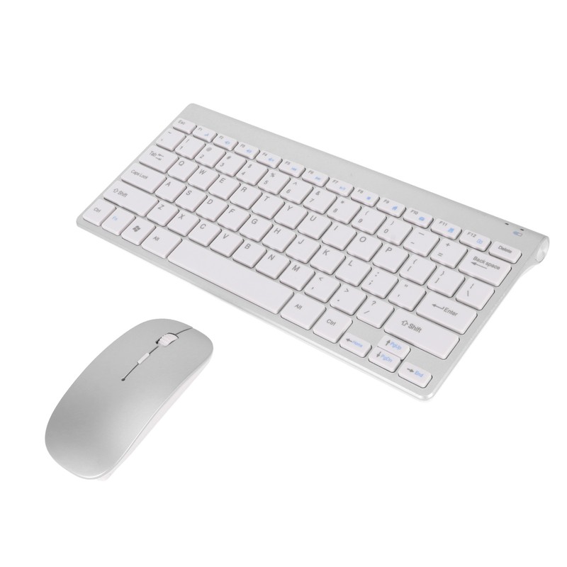 Smart Wireless Keyboard Mouse Kit Silent LED Indicator Waterproof Power
