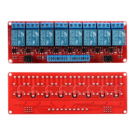 JESSINIE 24V Relay Module with Optocoupler Isolation, 8 Channel High/Low Level Trigger, Compatible with Arduino Raspberry Pi for DIY Projects
