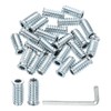 sourcing map 25 Pcs Threaded Insert for Wood, 1/4" -