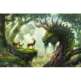 Ravensburger - The Forest Dragon Awakes - 3000 Piece Jigsaw Puzzle - Fantastical, Mythical Scene in Stunning, Bold Detail - Frameable - Premium Quality - Puzzles for Adults