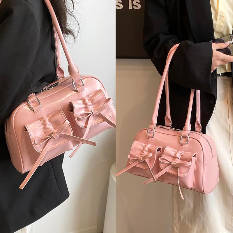 Juoxeepy Ita Bag Cute Bow Purse Aesthetic Japanese Shoulder Bag