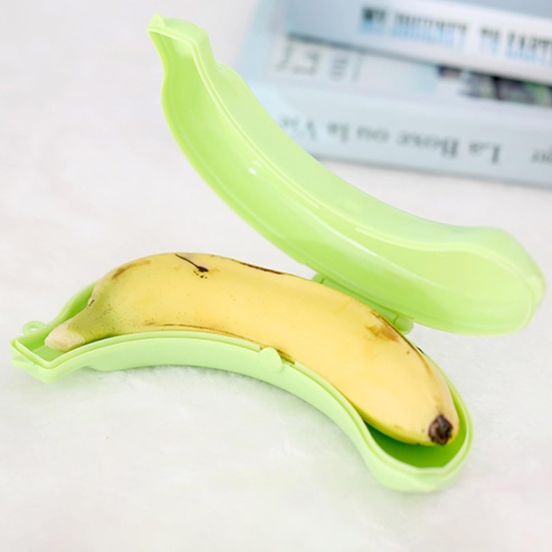 Jinshining Yellow Banana Protective Case Banana Protector Box Holder Banana