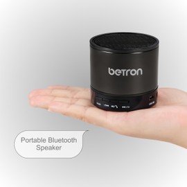Betron KBS08 Bluetooth Speaker, Wireless, Portable, Mini, Titanium