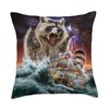 Monster Raccoon as Kraken Attack a War Ship at High