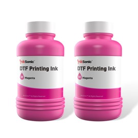 InkSonic DTF Ink Magenta 500ML, Premium DTF Transfer Ink for PET Film, Refill Ink Compatible for All DTF Printer (Magenta, 2 * 250ml)