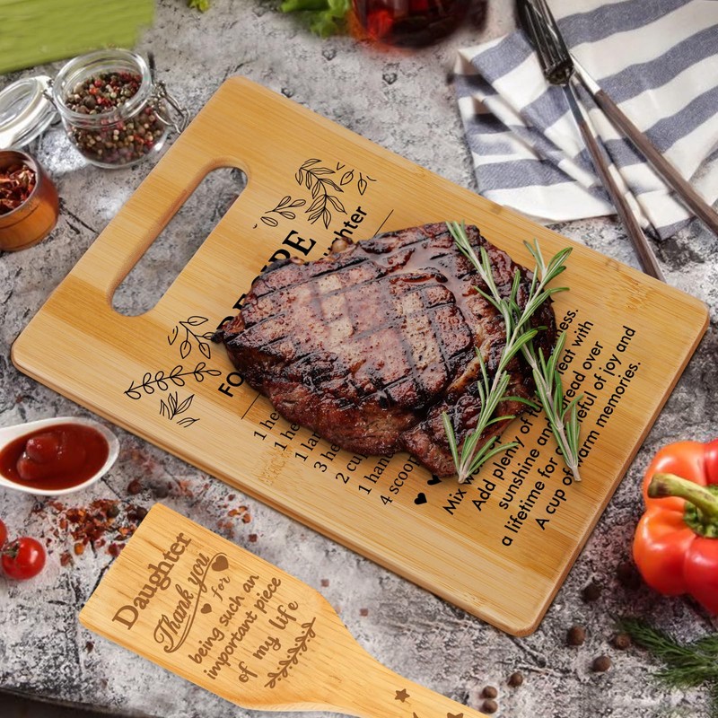 Daughter Gifts from Mom, Daughter Birthday Gifts Cutting Board Set