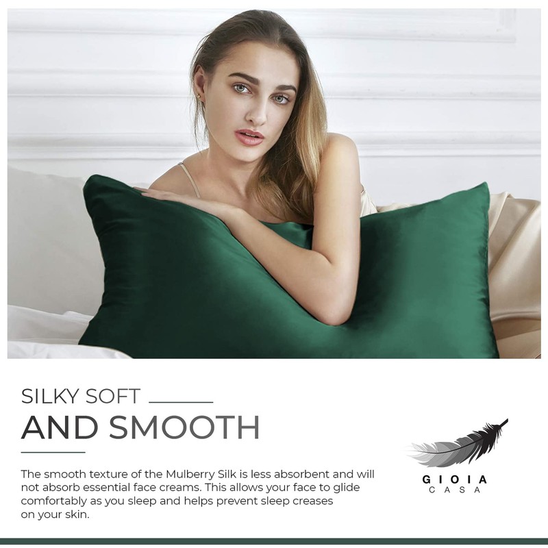 Gioia Casa Luxury Pillowcase - Emerald Green, 1pc - Soft