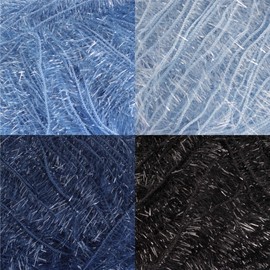 JubileeYarn Sparkle Dish Scrubby Yarn - Worsted Weight - 50g/Skein - Shades of Blue - 4 Skeins