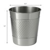 happimess HPM1111E Riley Modern Classic Hammered Steel Accent 2-Gallon Wastebasket
