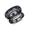 MONIYA Set of 2 His Queen Her King Rings Stainless