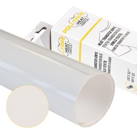 POLI-TAPE TUBITHERM® Flock Transfer Film with Velvety Surface for Textiles - Flock Film for Iron-on, Plotter Film for DIY Shirts, White, 30.5 cm x 61 cm