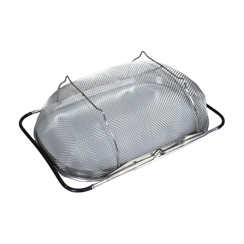 6 Quart Stainless Steel Fine Mesh Oval Strainer Basket with