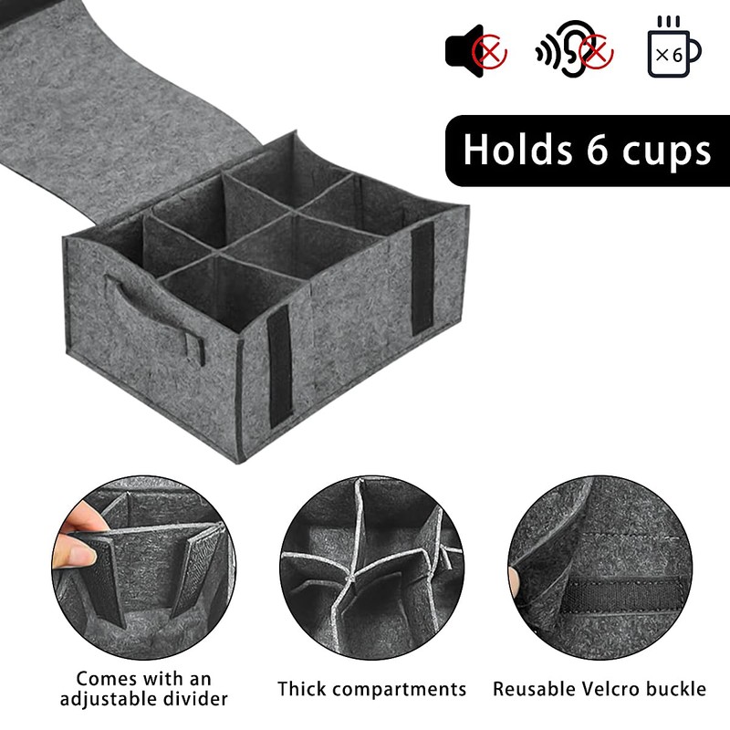 RHHGHY 2 PCS Camping Storage Bag, Plate Storage Box, Caravan