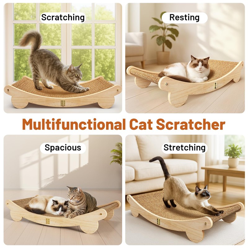 Ordora Extra Large Cat Scratcher: 31.5 inch Cat Scratch Pad&Bed