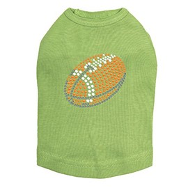 Football (Orange #2) - Dog Shirt, XXS Lime Green