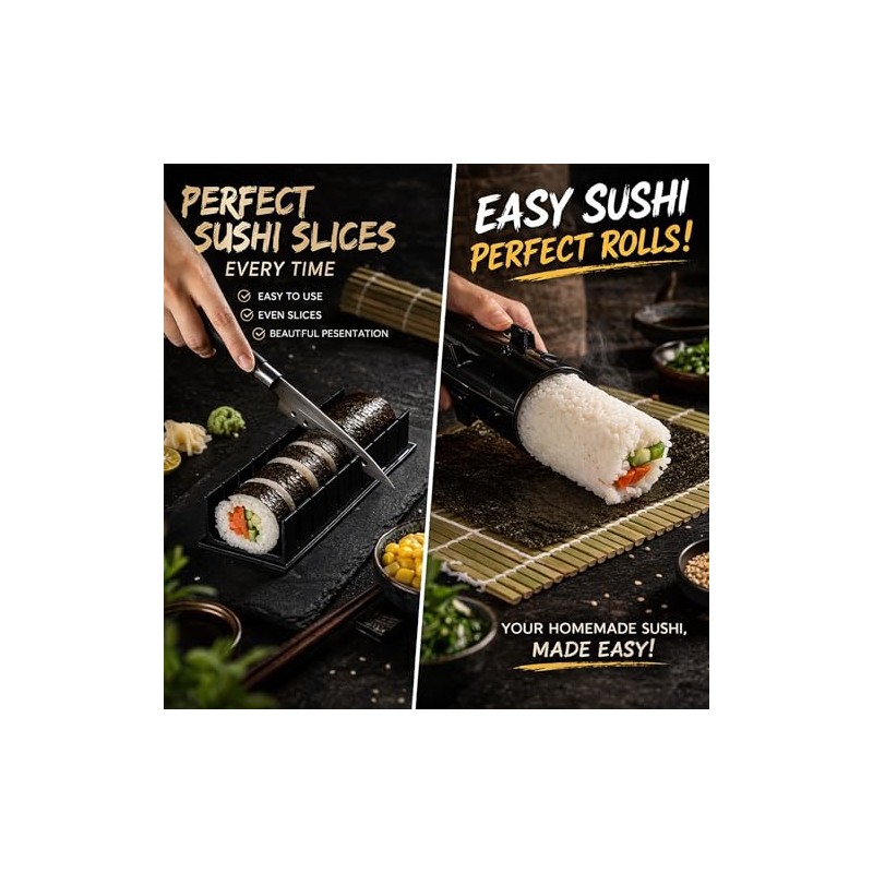 FUNGYAND - Kit de fabricación de sushi, juego profesional 27