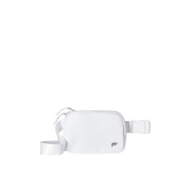 Fabletics The Big Belt Bag, Quick Dry, Zip Pockets, Hidden Pockets, Reflective, Classic White, OS