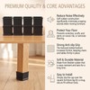 8 Pcs Square PVC Furniture Leg Caps, 1.5 x 1.5