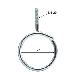 Xadnitu 100 Pieces 2" Diameter Threaded Bridle Rings, Heavy Duty Cable Support, Metal Ring Hangers for Low Voltage Wire Management