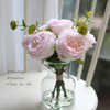 Bucoke Rose Artificial Flowers in vase, Vivid Faux Rose Flowers