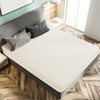 PiccoCasa 100GSM Microfiber Striped Bed Fitted Sheet, 16 Inch Deep