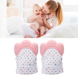 Guantes de Silicona para Bebés, Guantes de Dentición para Bebés, Dientes Estimulantes para 0-12 Meses