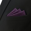 SHLAX&WING Solid Purple Silk Pocket Square for Men Business Wedding
