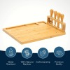 Royalhouse Bamboo Cheese Board And Knife Set 11X14 Charcuterie Tray