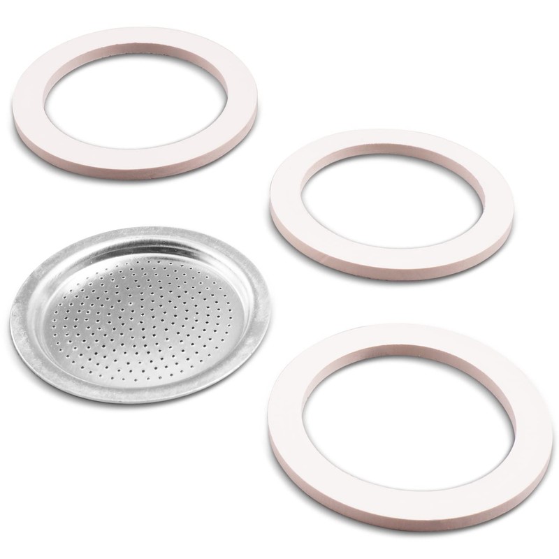 VIOKS 3x Sealing Ring Espresso Maker + Espresso Strainer Insert