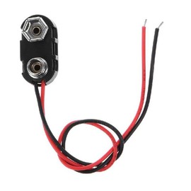 9V Battery Clip Connector I Tinned Wire Leads 150mm Black Red Outlets and Accessories
