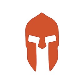 Spartan Helmet Sticker Vinyl Decal Notebook Car Window Laptop 2.75"x 5" (Orange)
