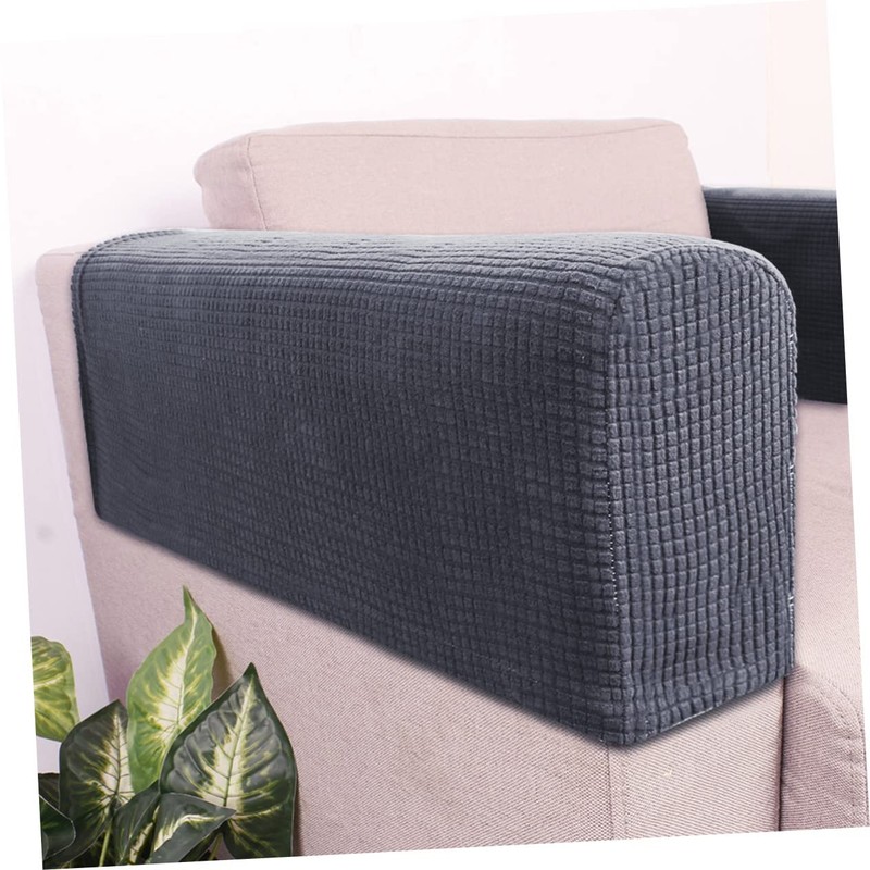 GRIRIW 2pcs Removable Washable Sofa Armrest Covers Couch Arm Protectors