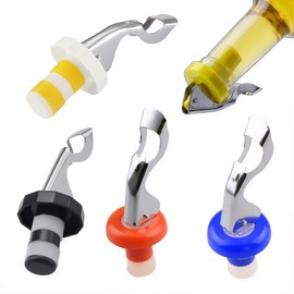 5 Pack Wine Bottle Stoppers for Glass Bottles, Soda Bottle Fizz Keeper Caps
