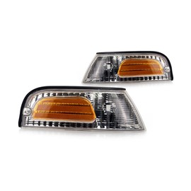For 1998-2011 Ford Crown Victoria Pair Driver and Passenger Side Turn Signal/Side Marker Light DOT FO2520147 FO2521147 - Replaces XW7Z 15A201 BB XW7Z 15A201 AB ;BASE|LX|LX SPORT|POLICE|FLEET