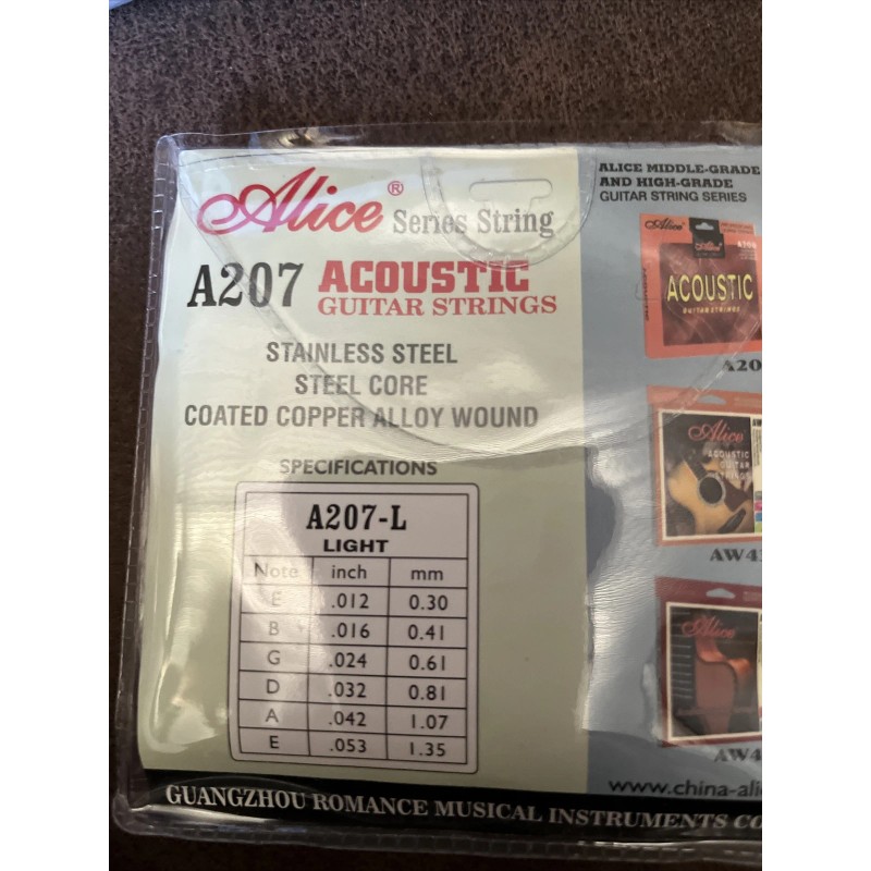 Kona Superlight Acoustic Guitar Strings Super Light A207