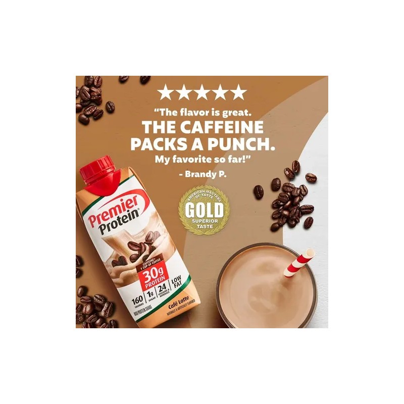 Premier Protein Malteada Café Latte 12 Pack