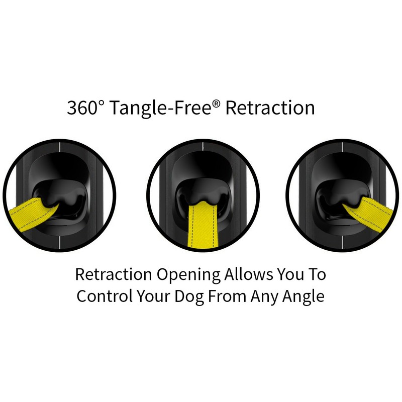 TUG 360° Tangle-Free Reflective Retractable Dog Leash | 16 ft