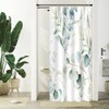 Uiiooazy Green Leaves Shower Curtain, Eucalyptus Leaf Plants Pattern, Bathtub