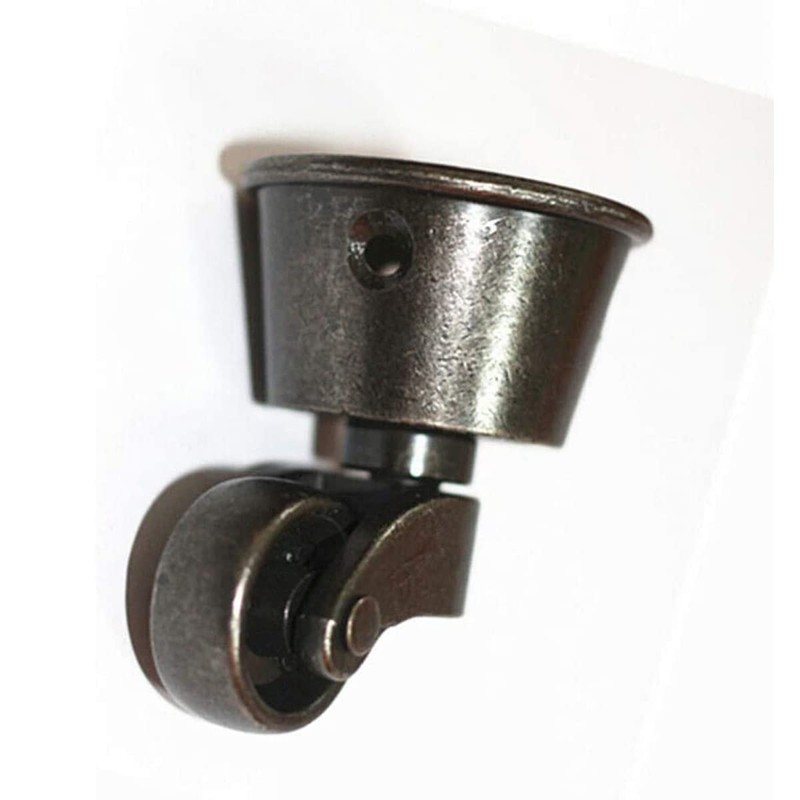 Boxonly Swivel Caster Wheels Polished Antique Cup Type Casters Solid